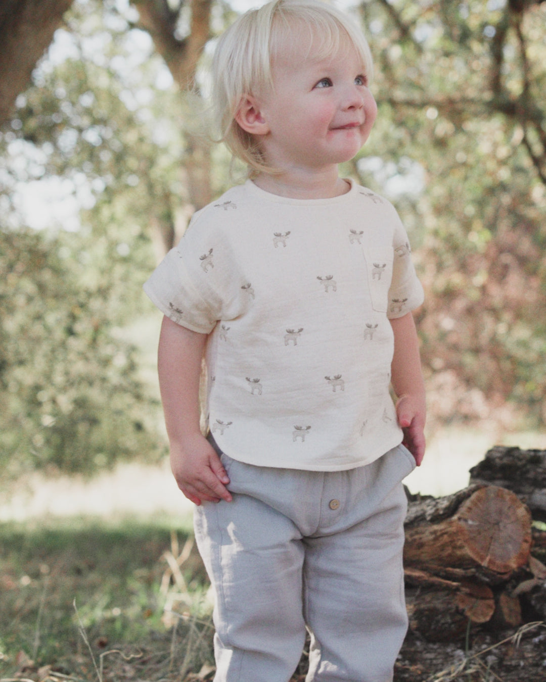 Woven Boxy Top Moose