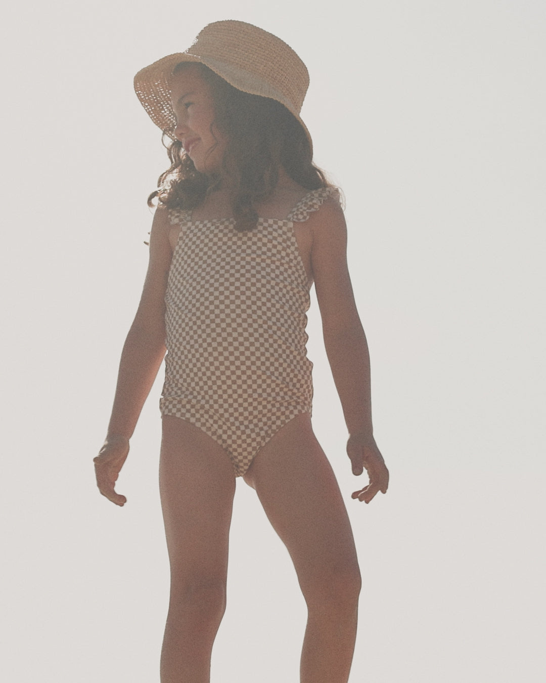 Positano One Piece Ocre Check