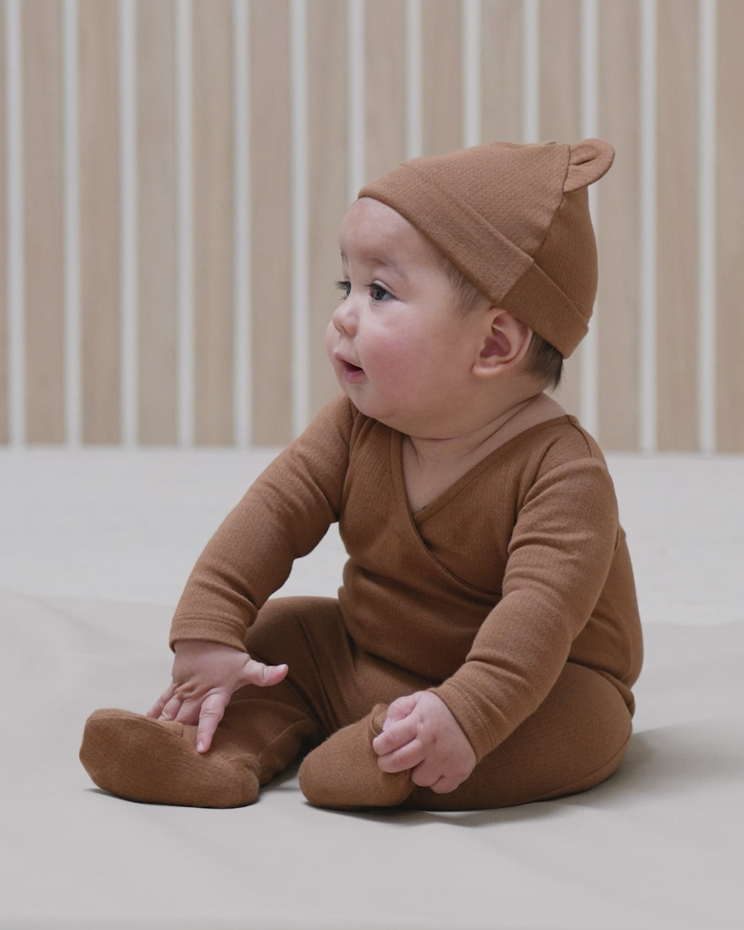 Baby Bear Beanie || Cinnamon