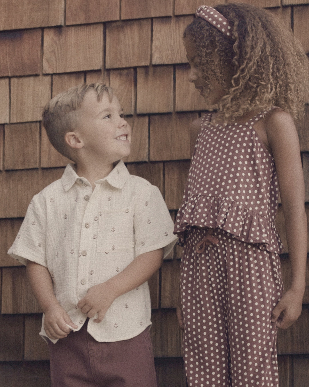 Chemise à manches courtes et col Ancres