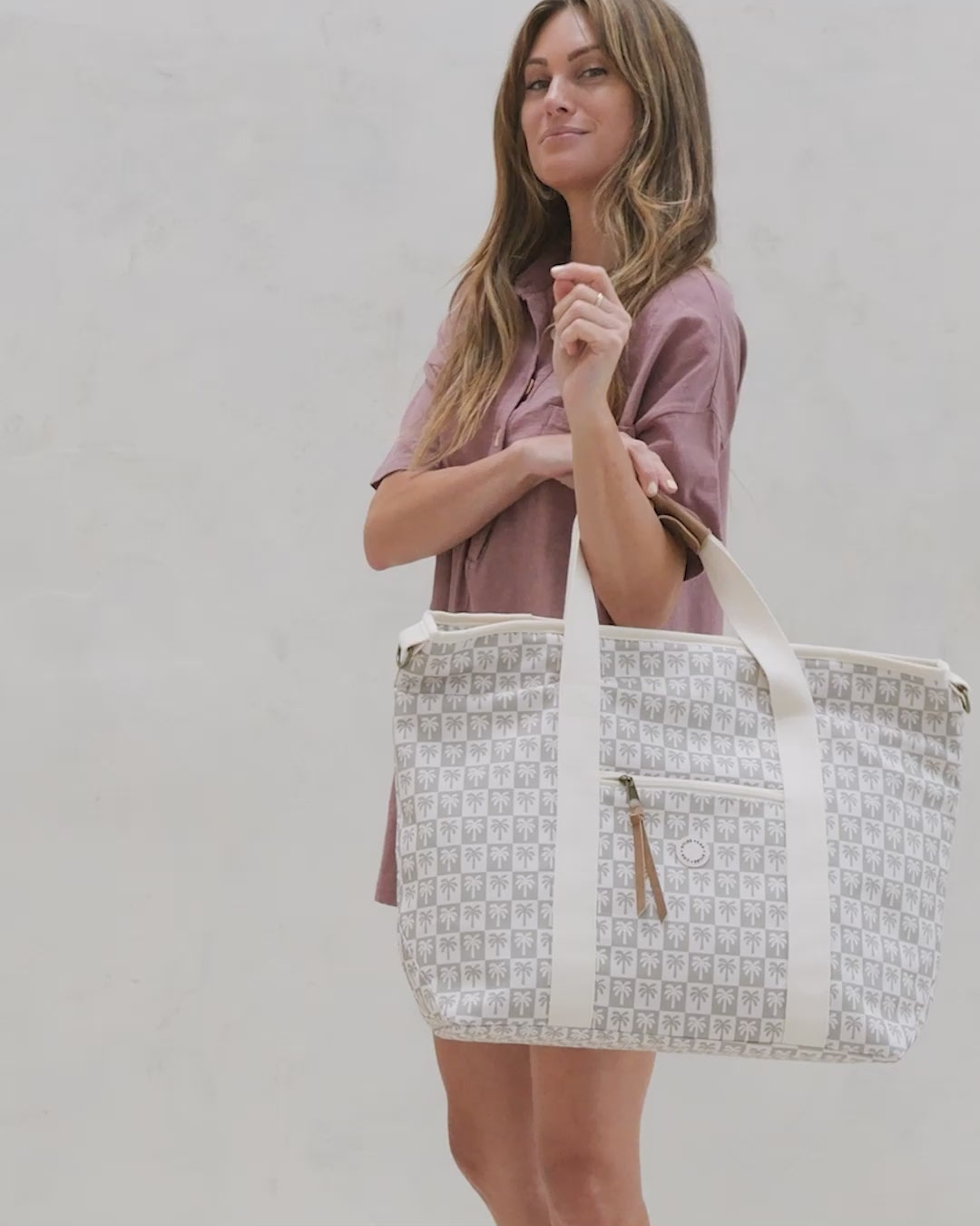 Cooler Tote || Palm Check