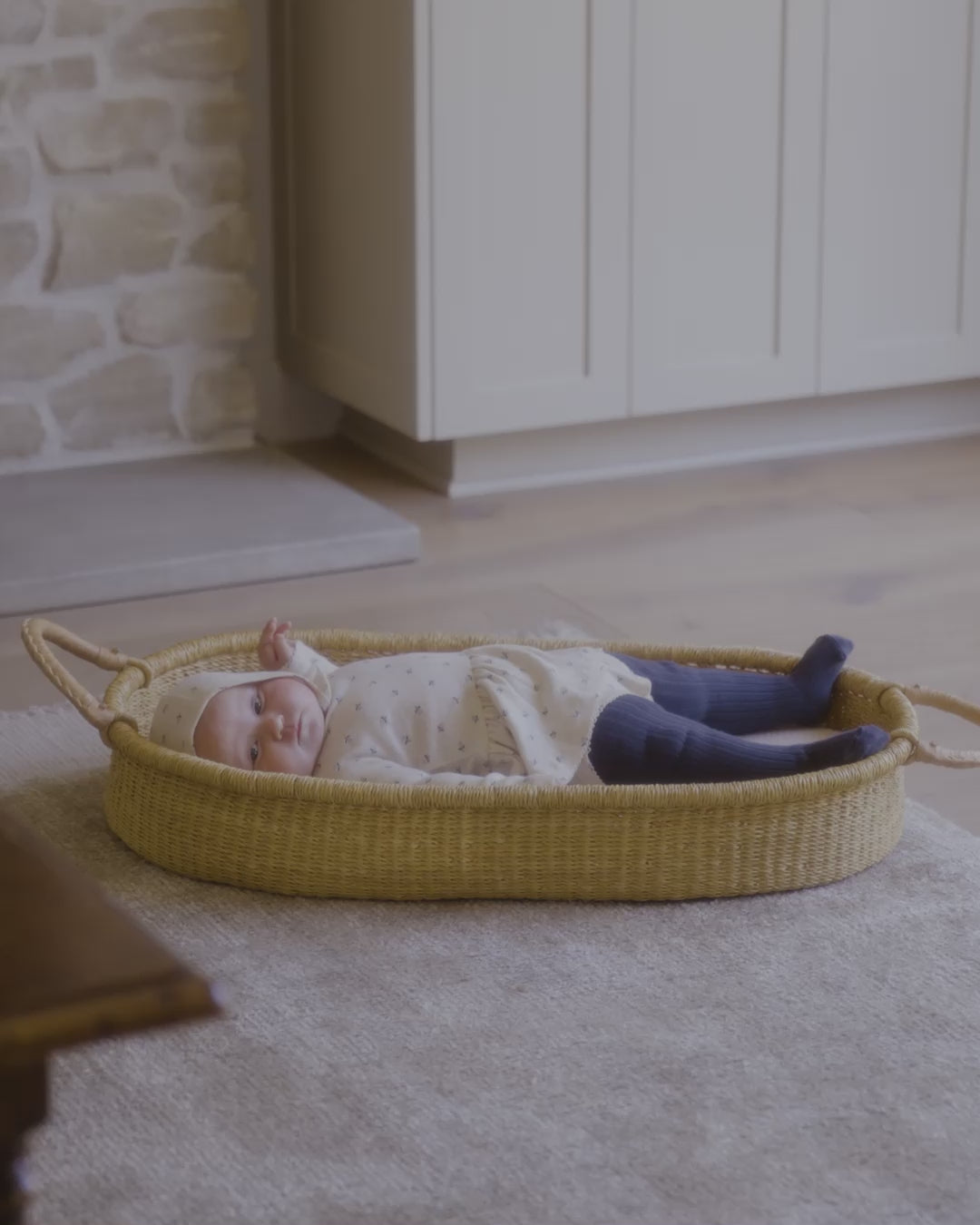 Cuffia per bebè || Ditsy blu