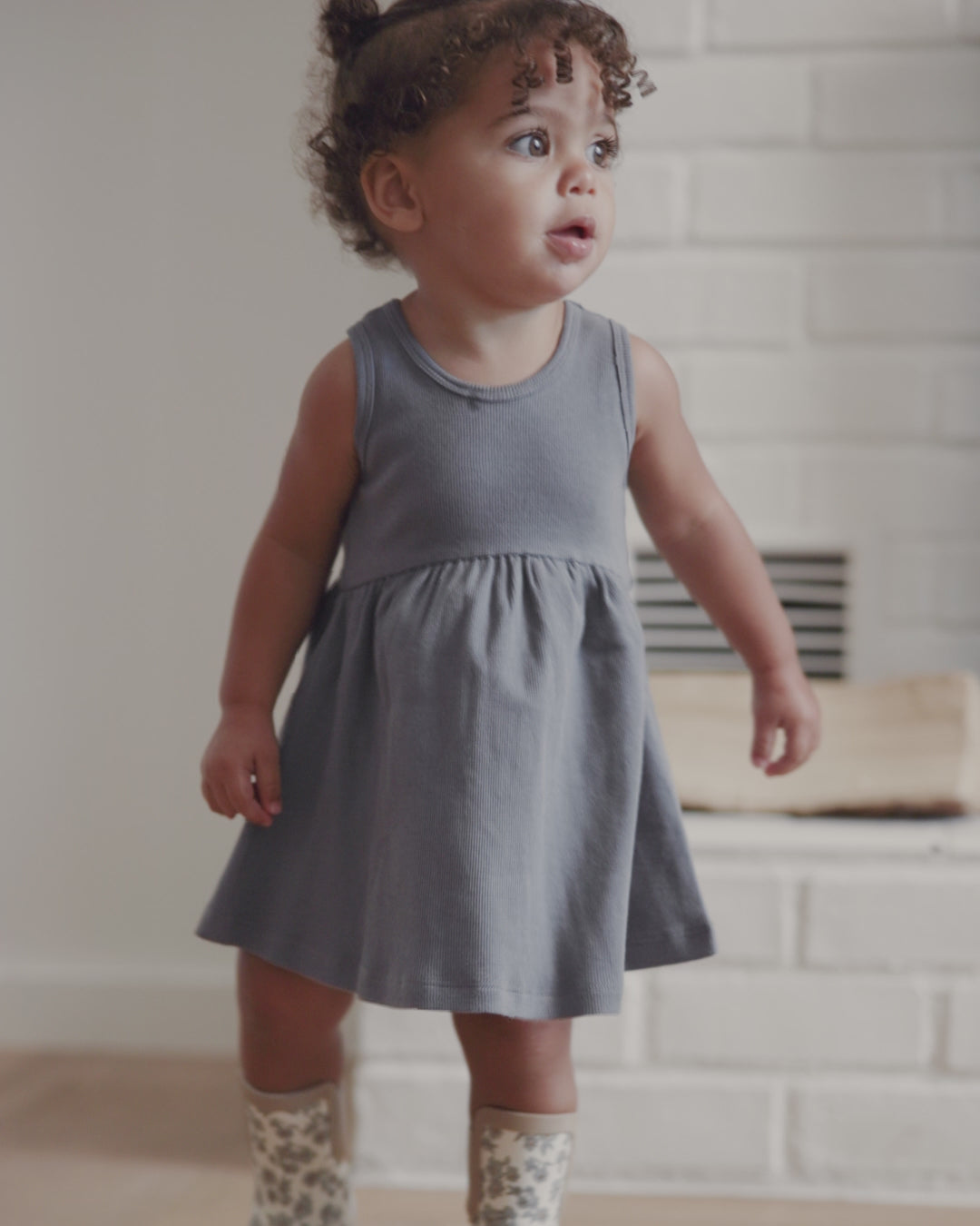 Ribbed Tank Dress Ocean