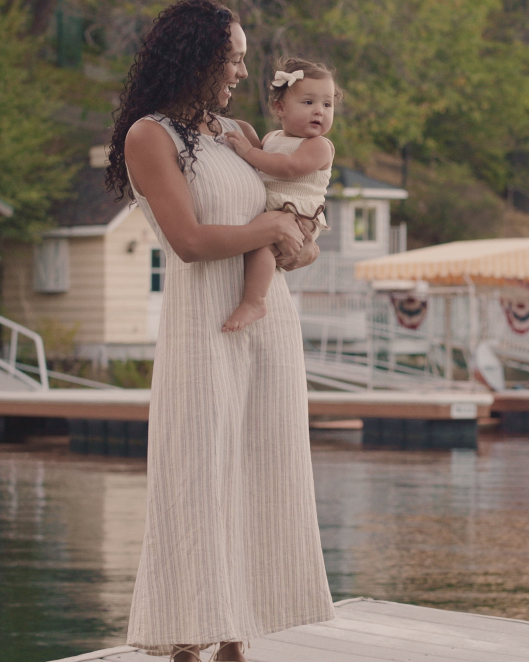 Women's Indi Midi Dress Nautical Stripe