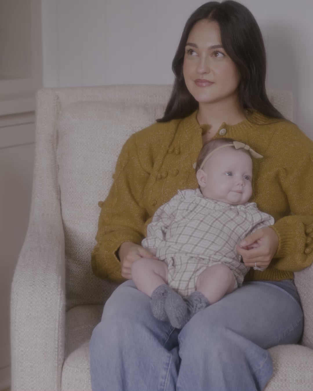 Ensemble haut Mia + Bloomer || Plaid bleu