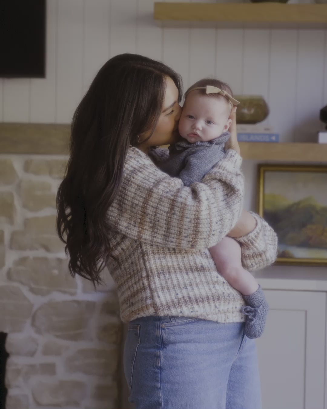 Cárdigan con cuello con volantes || Océano