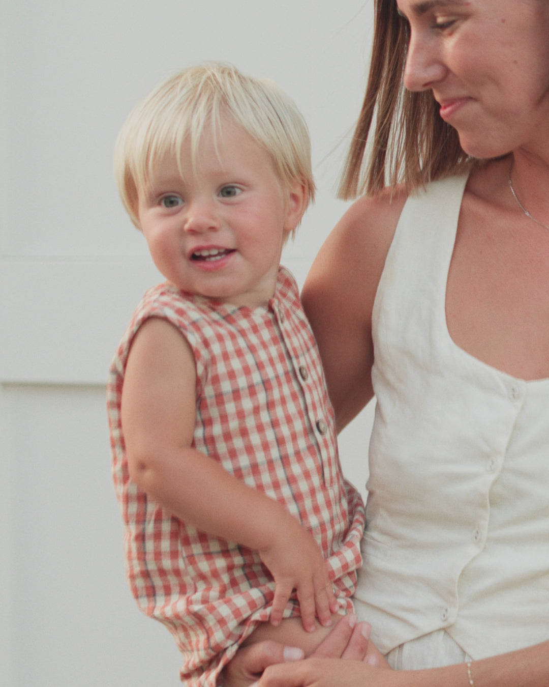 Maverick Romper Poppy Gingham – Rylee + Cru