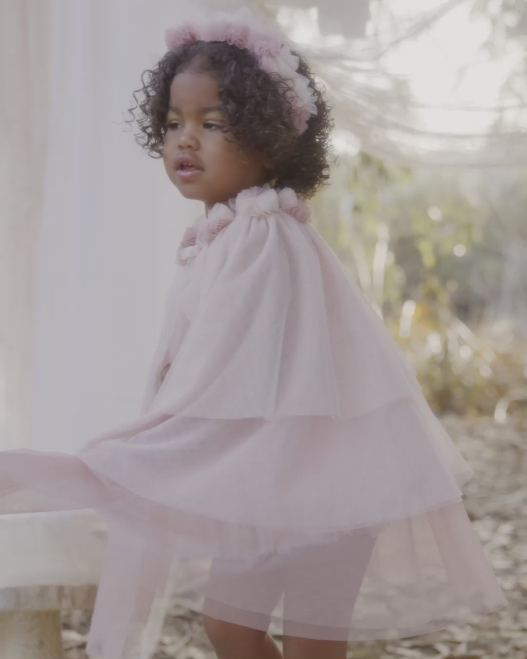 Capa de tul | Ombre rosa