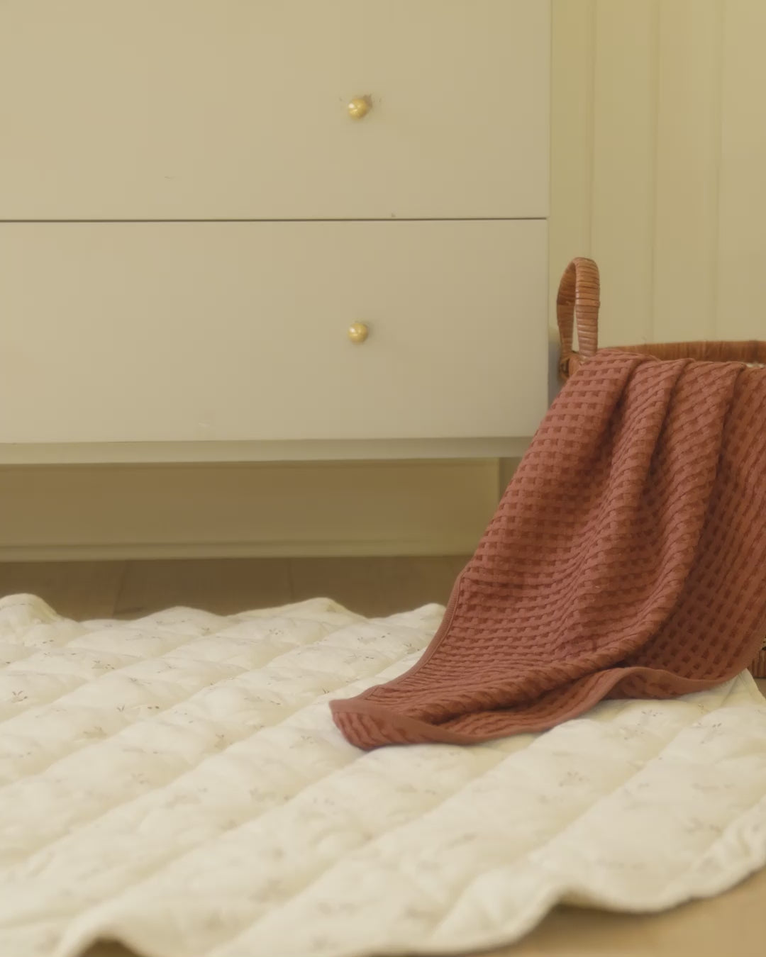 Waffle Baby Blanket || Cedar