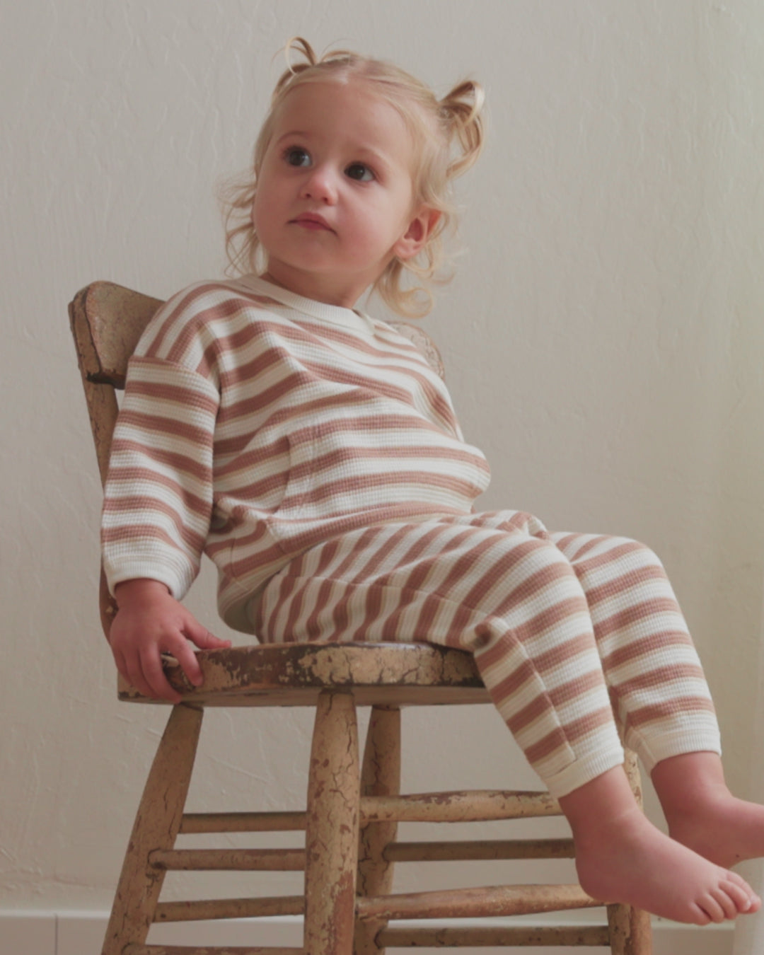 Waffle Slouch Set Spice Stripe