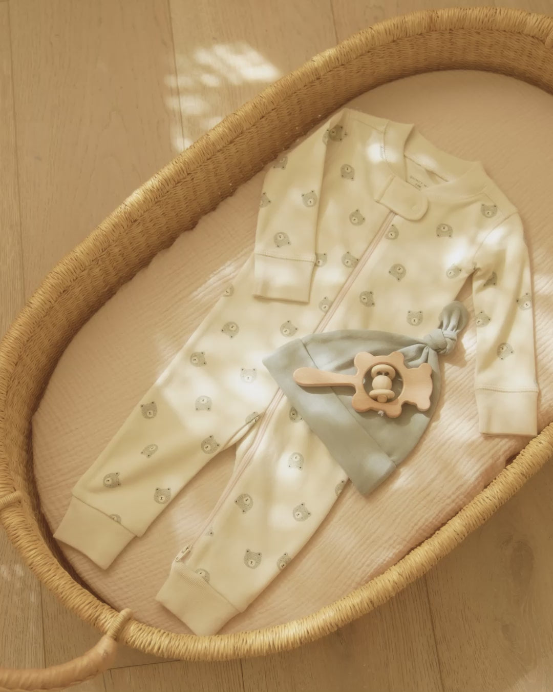 Cappello da bambino annodato in bambù || Felce