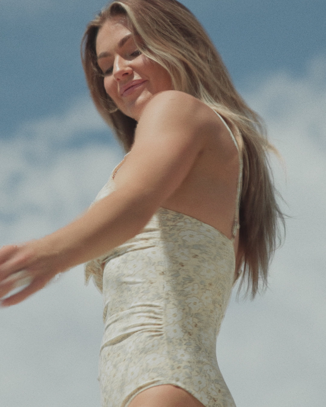 Women's Keyhole One-Piece Lemon Meadow