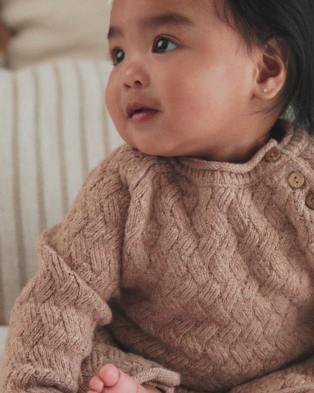 Cozy Heather Knit Jumpsuit Heathered Almond