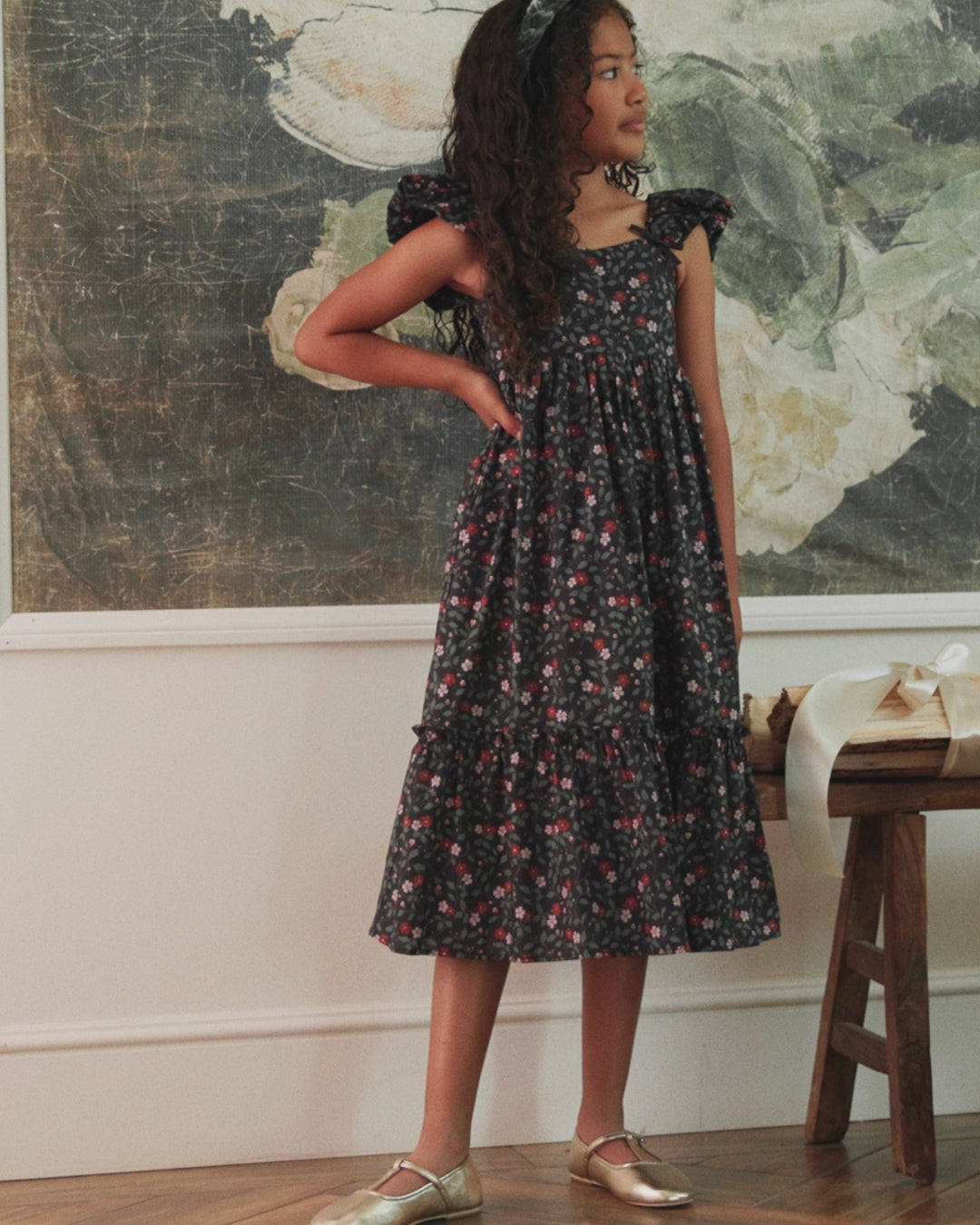 Nanette Dress Winter Vines
