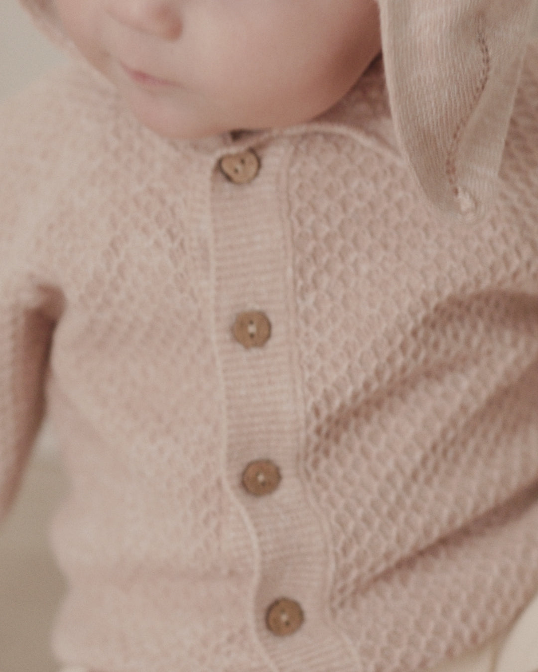 Bunny Knit Sweater Heathered Latte