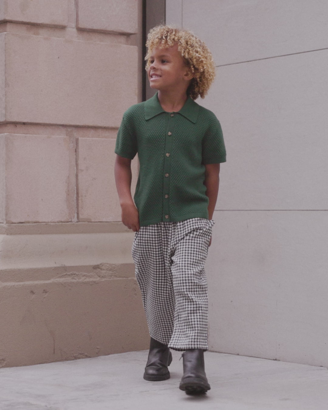 パーマー パンツ ||ブラックギンガムチェック