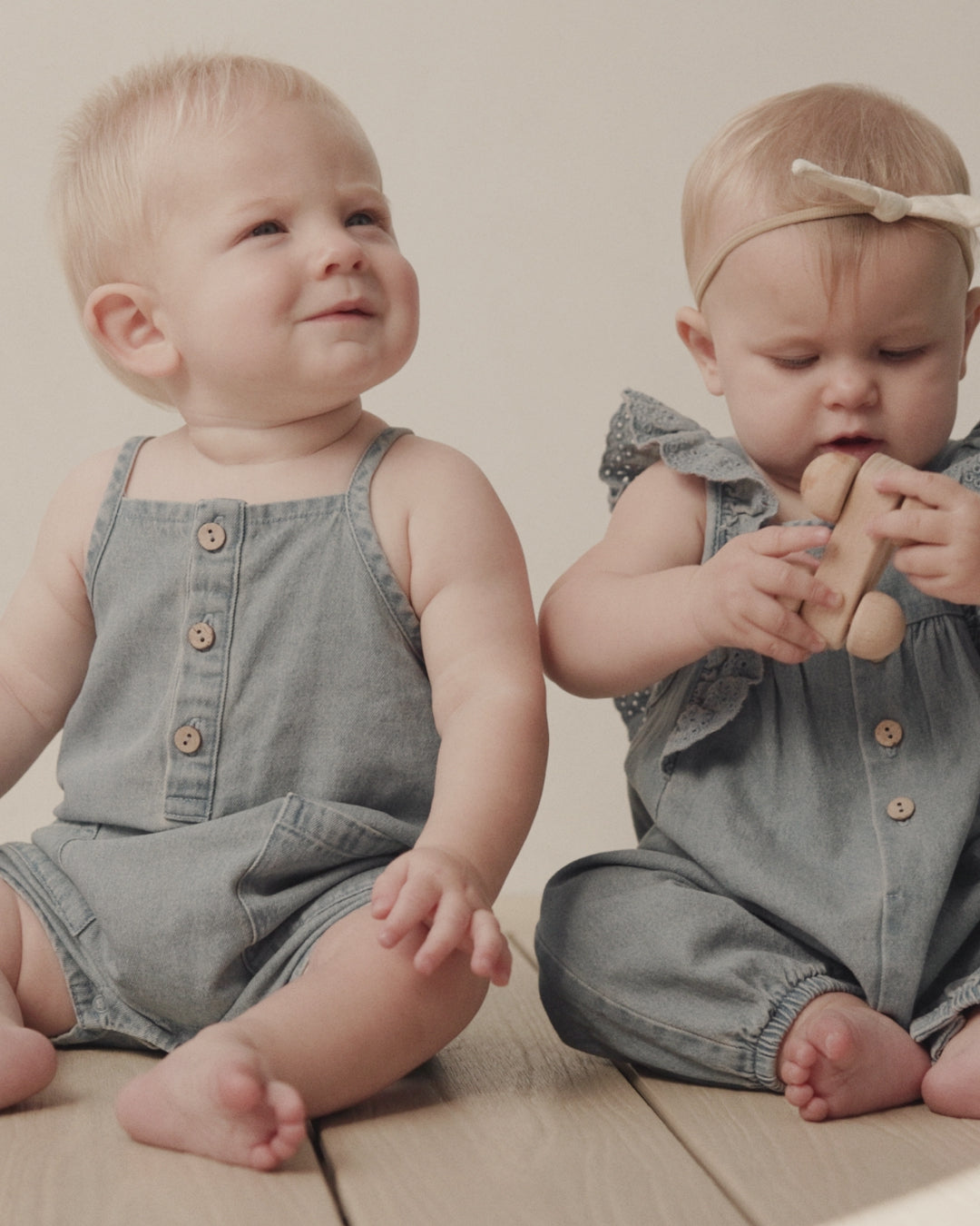 Oakley Romper Lightweight Denim – Quincy Mae
