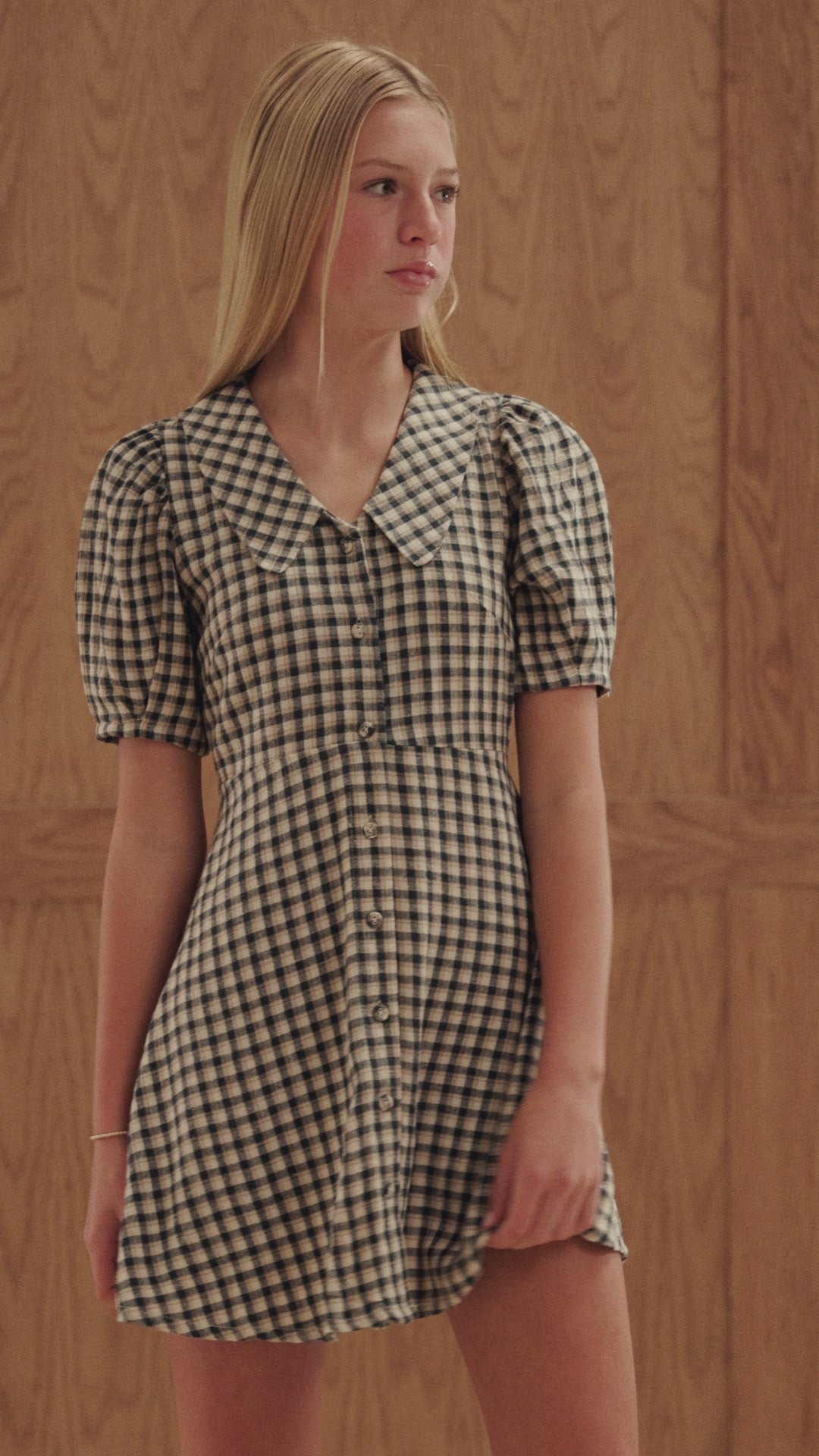 Del Mar Dress || Navy Check