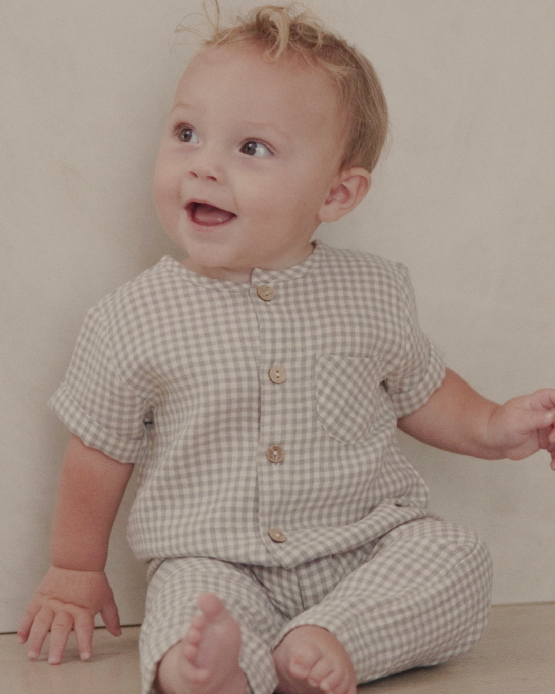 Charlie Jumpsuit Sage Gingham