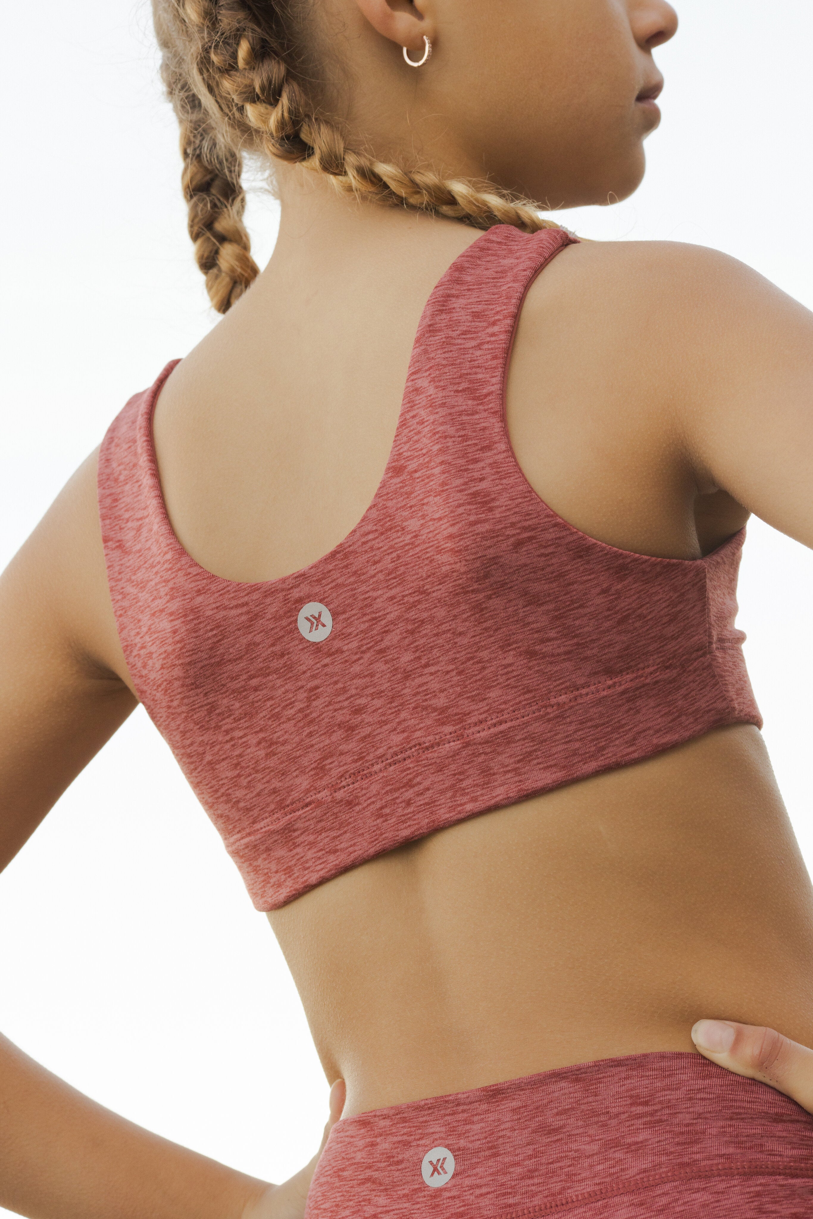Swift Sports Bra || Heathered Strawberry - Rylee + Cru | Kids Clothes | Trendy Baby Clothes | Modern Infant Outfits |