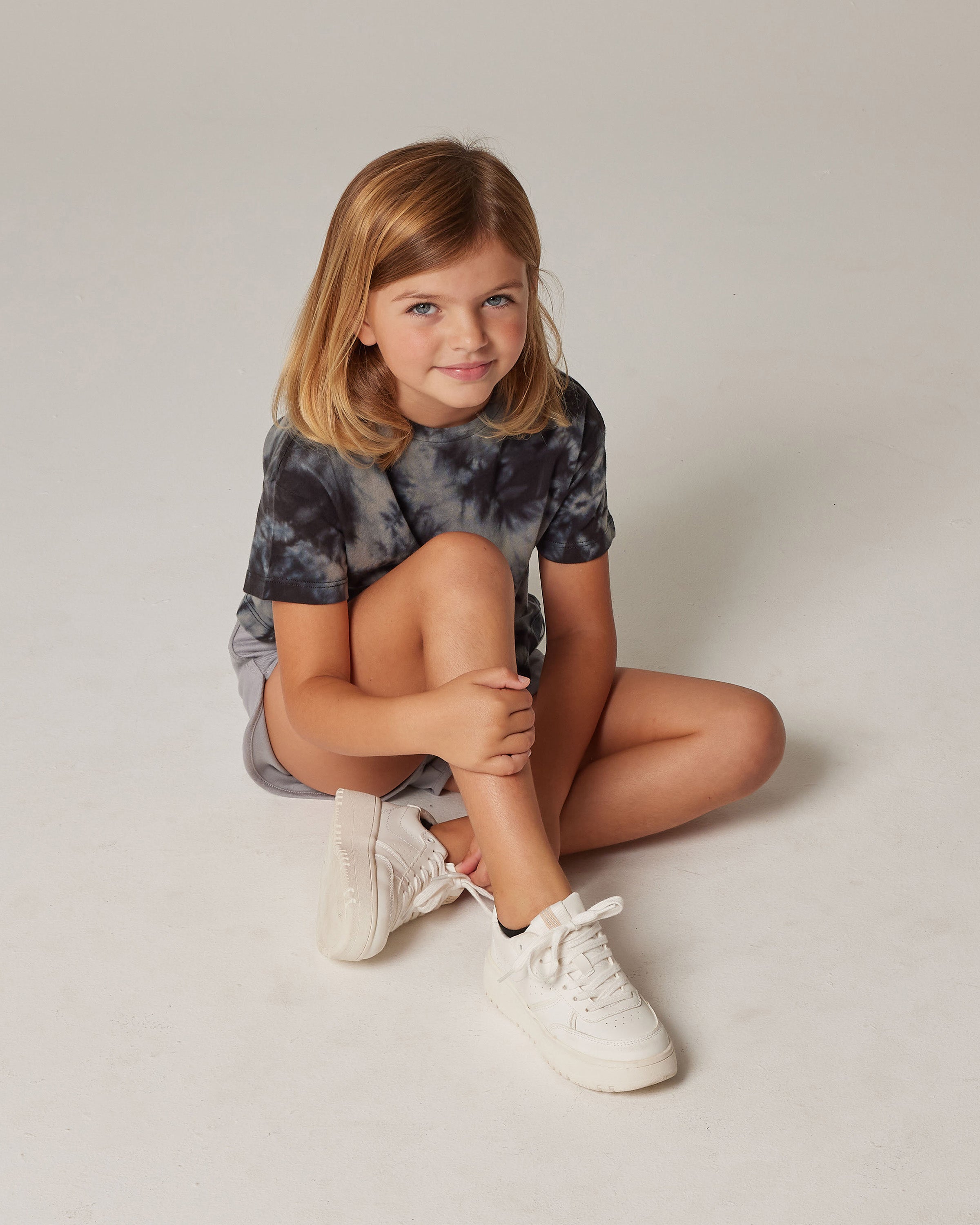 Solana Tee | indigo tie-dye - Rylee + Cru | Kids Clothes | Trendy Baby Clothes | Modern Infant Outfits |