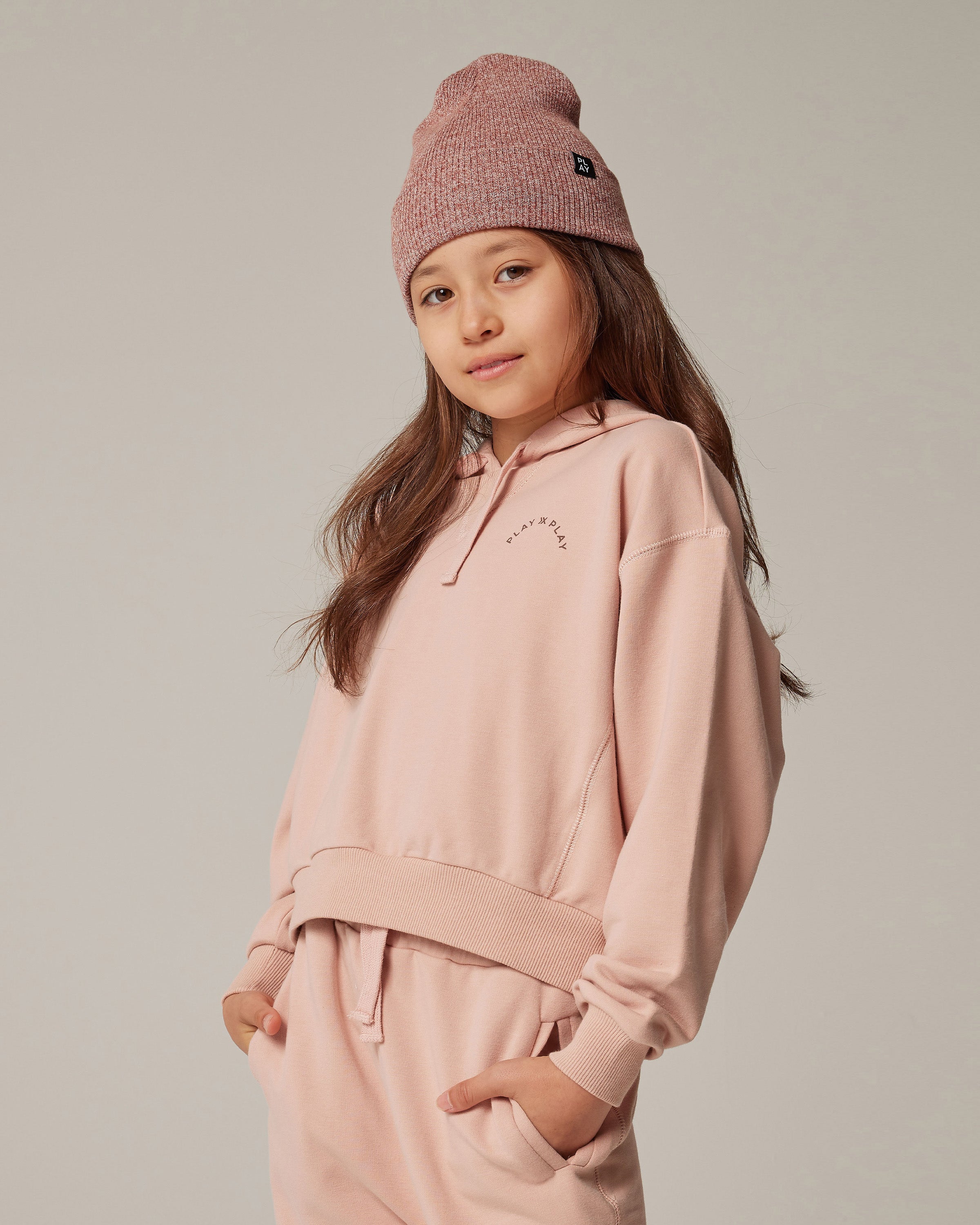 Cardiff Boxy Hoodie | Blush - Rylee + Cru | Kids Clothes | Trendy Baby Clothes | Modern Infant Outfits |