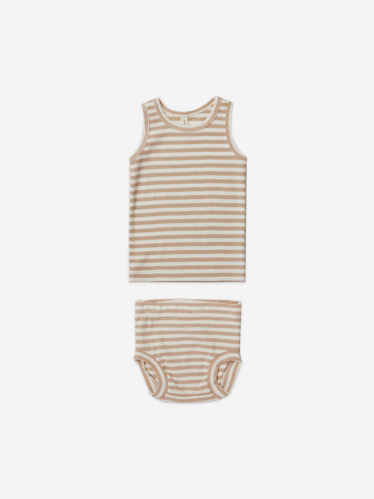 Quincy Mae Ribbed Short Sleeve Tee and Legging Set in Snails main image 1