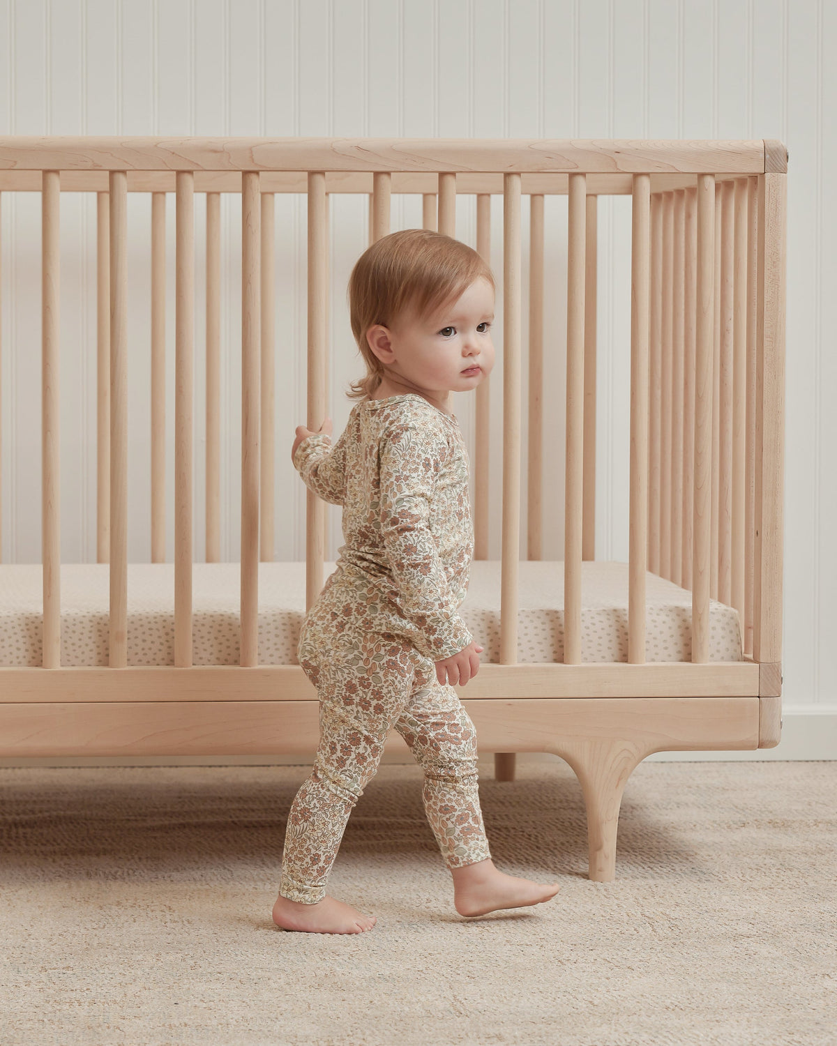 Quincy Mae Bamboo Baby Gown + Hat Set - Woodland main image 0