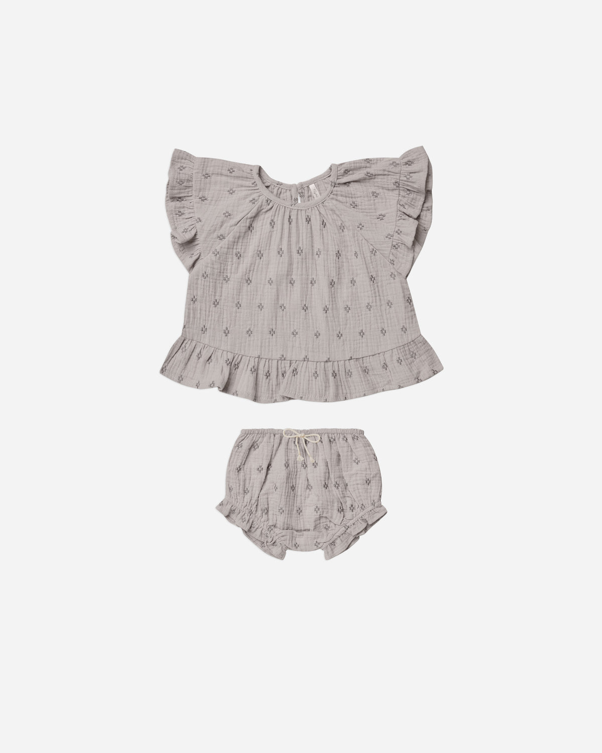 Rylee + Cru Crocheted Pink, Cream and Beige Striped Set, 12 years main image 0