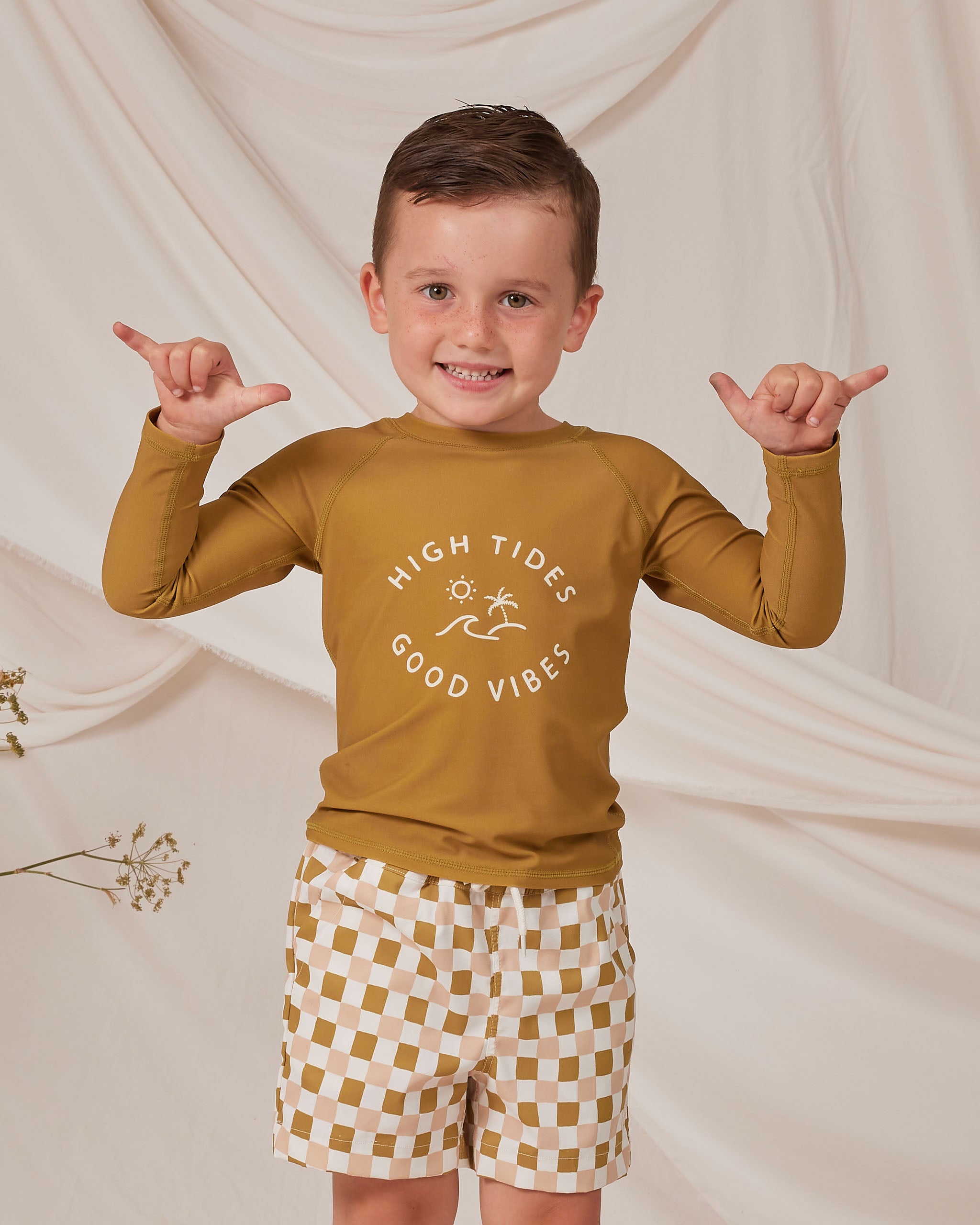 rash guard || ochre - Rylee + Cru | Kids Clothes | Trendy Baby Clothes | Modern Infant Outfits |
