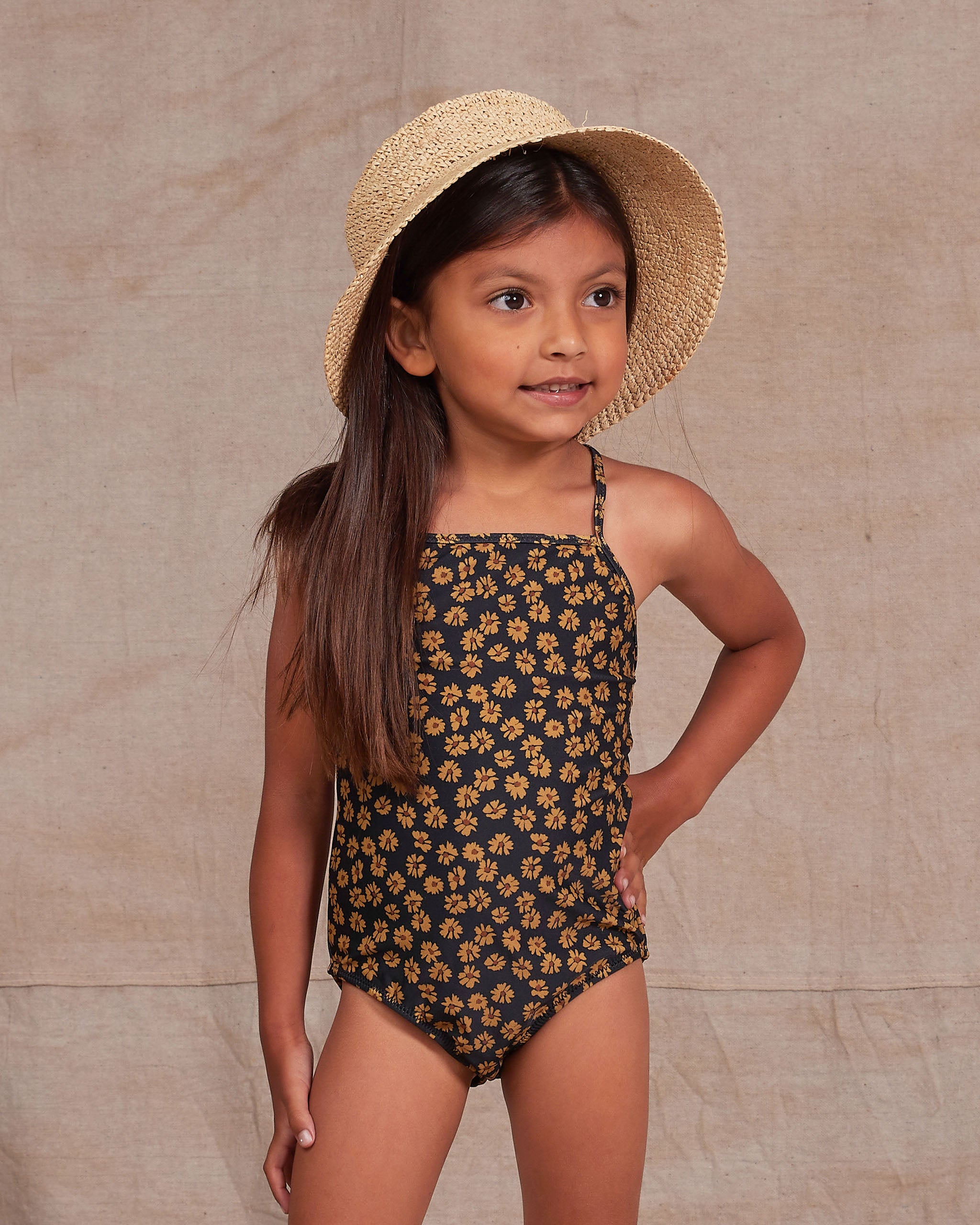 sky one-piece || black floral - Rylee + Cru | Kids Clothes | Trendy Baby Clothes | Modern Infant Outfits |