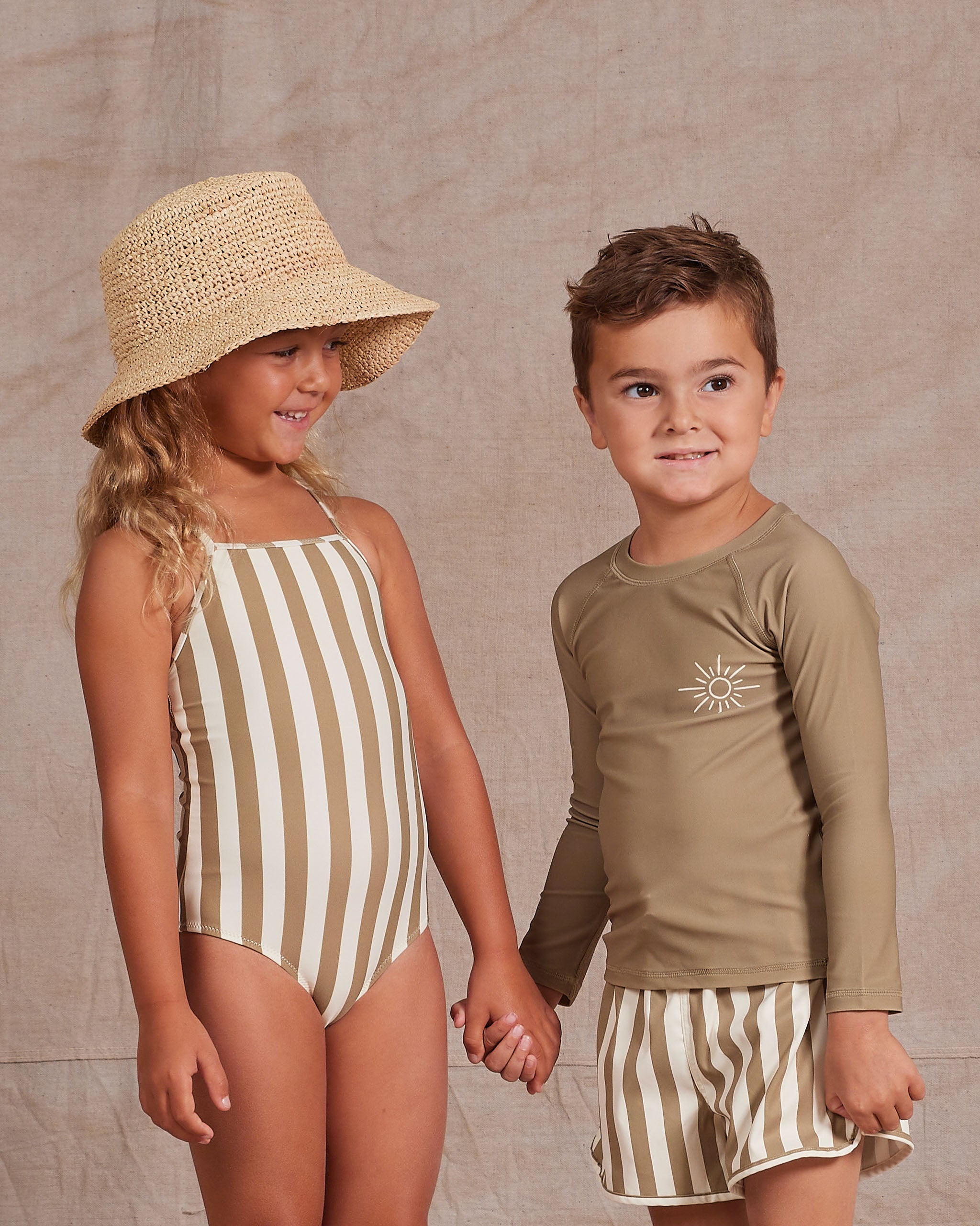 sky one-piece || olive stripe - Rylee + Cru | Kids Clothes | Trendy Baby Clothes | Modern Infant Outfits |