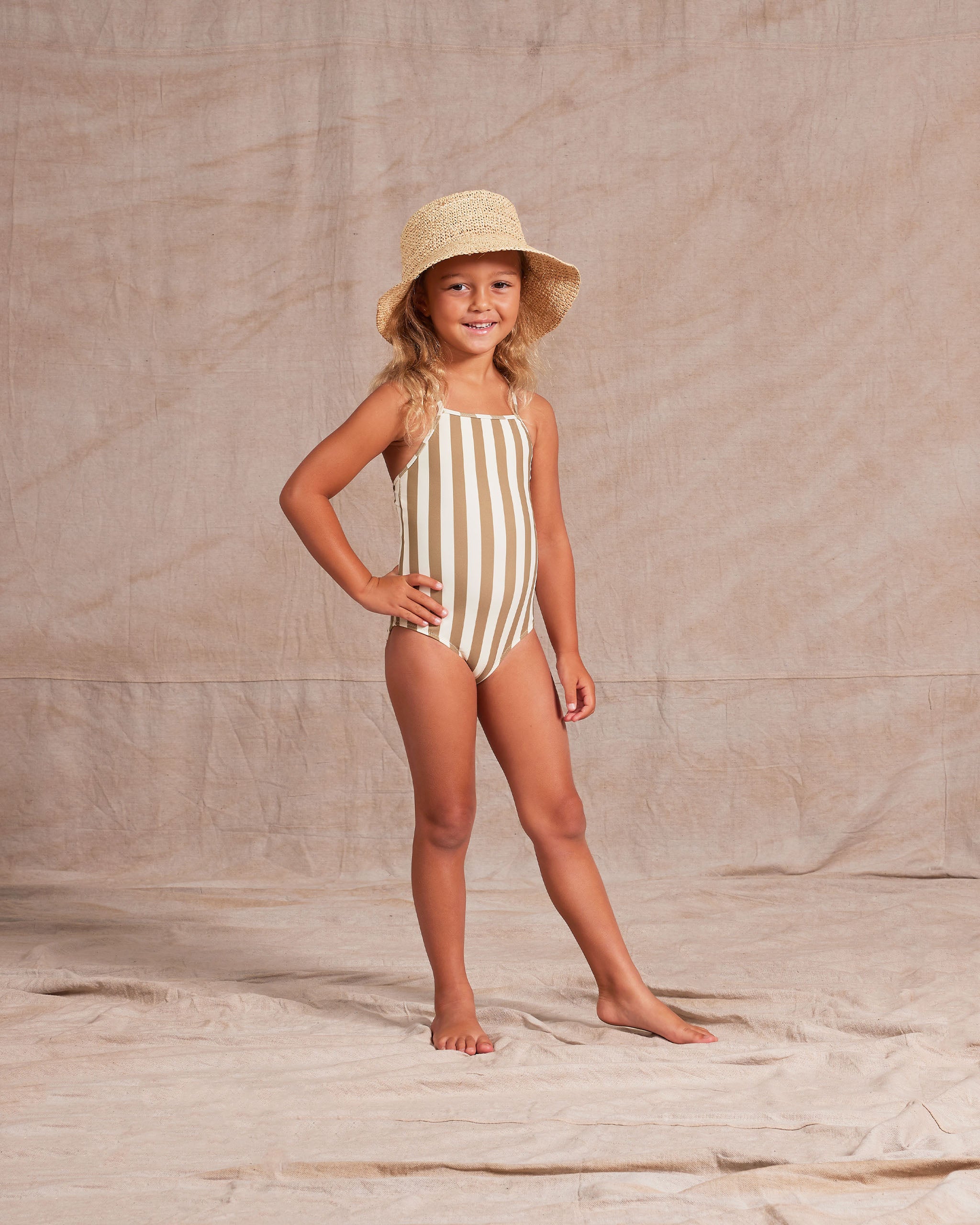 sky one-piece || olive stripe - Rylee + Cru | Kids Clothes | Trendy Baby Clothes | Modern Infant Outfits |